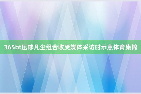 365bt压球凡尘组合收受媒体采访时示意体育集锦