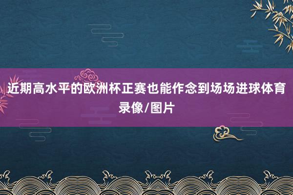 近期高水平的欧洲杯正赛也能作念到场场进球体育录像/图片